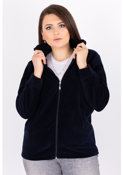 Unisex Kışlık Polar Hırka Lacivert Kışlık Fermuarlı Polar modelleri