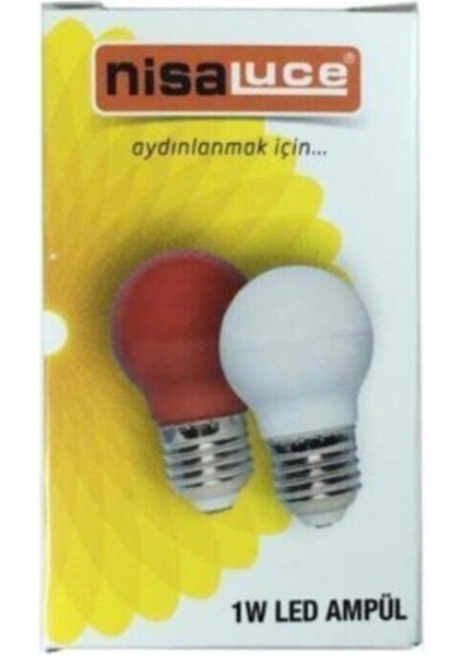 Beyaz Luce 1W Ledli Gece Lambası E-27