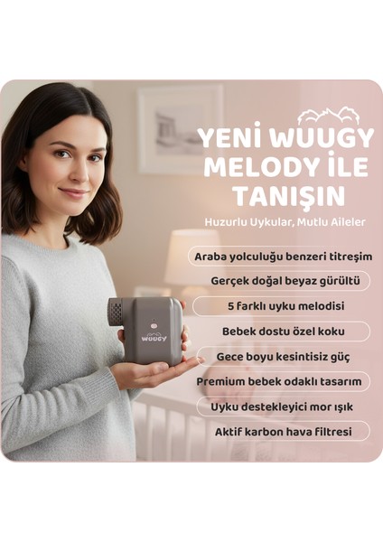Akıllı Bebek Uyku Asistanı – Taşınabilir, Titreşimli, Beyaz Gürültülü, Hava Filtreli Yardımcı fiyatları