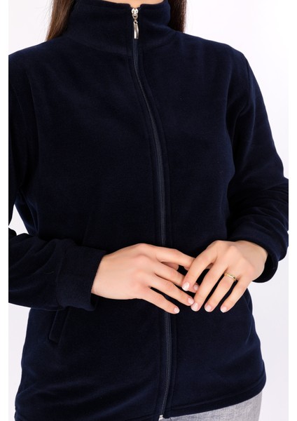 Unisex Kışlık Polar Hırka Lacivert Kışlık Fermuarlı Polar fiyatları