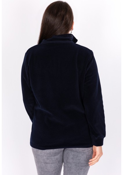 Unisex Kışlık Polar Hırka Lacivert Kışlık Fermuarlı Polar fırsatları