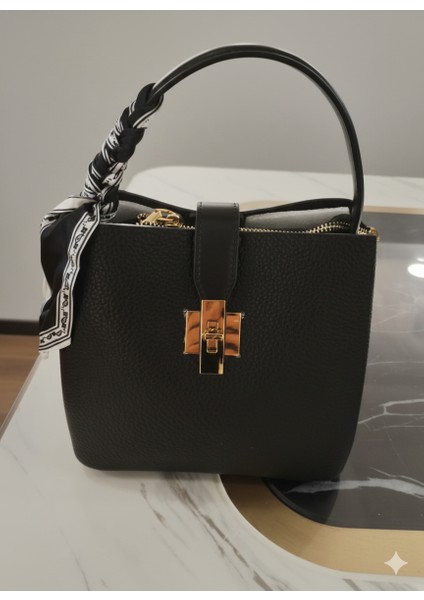 Kahve Renk Fular Detaylı Premium Çanta | Premium 930636