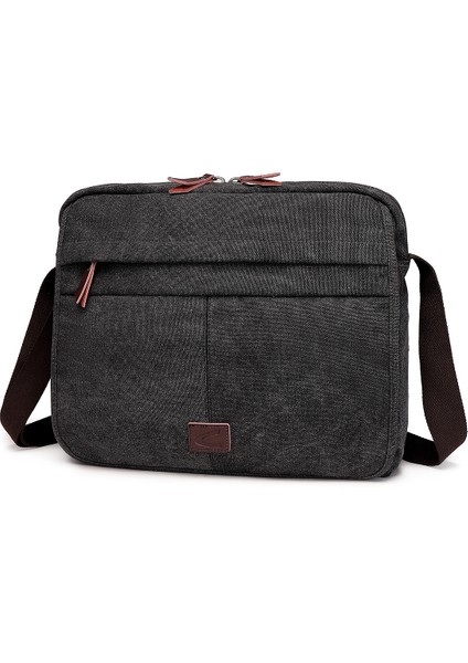 Cactive Kanvas Su Geçirmez Kumaş Uzun Askılı Laptop Bölmeli Unisex Postacı Çantası Siyah fiyatları