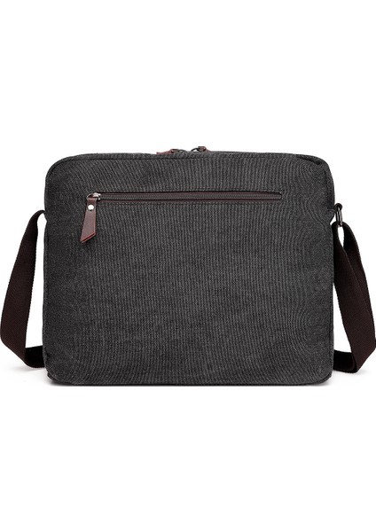 Cactive Kanvas Su Geçirmez Kumaş Uzun Askılı Laptop Bölmeli Unisex Postacı Çantası Siyah modelleri