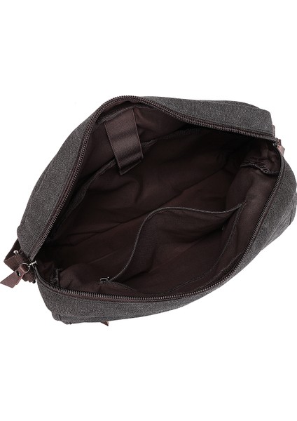 Cactive Kanvas Su Geçirmez Kumaş Uzun Askılı Laptop Bölmeli Unisex Postacı Çantası Siyah fırsatları