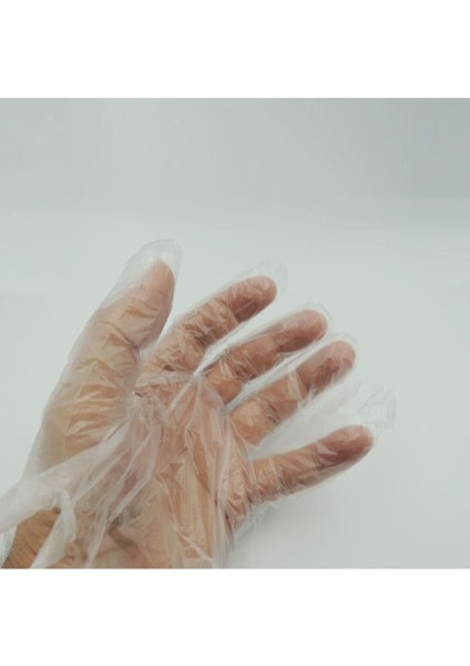 Elpo Hdpe Büyük Boy Eldiven 100 Ad Şeffaf Tek Kullanım