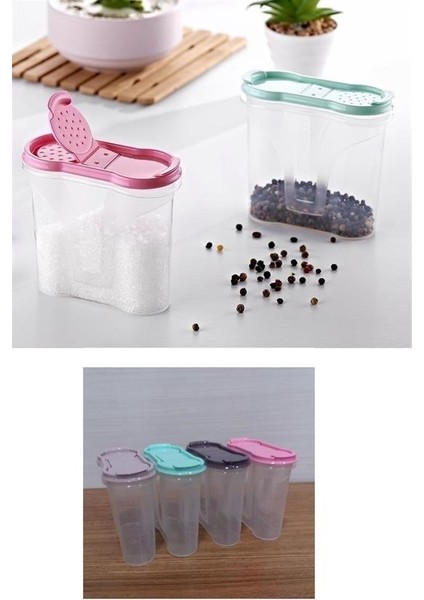 Buffer® Plastik Kapaklı Majör Baharatlık Baharat Saklama Kutusu Kabı