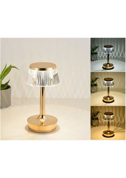 Güvenilirtedarik Cata Kristal Elmas LED Dokunmatik 3 Renk Masa Lambası USB Sarj CT-8434 fırsatları