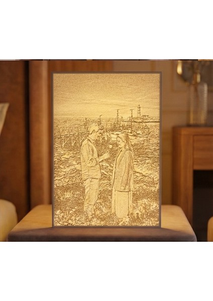 Kişiye Özel 3D Kabartmalı Resimli Gece Lambası & Dekoratif Işıklı Anı Çerçevesi