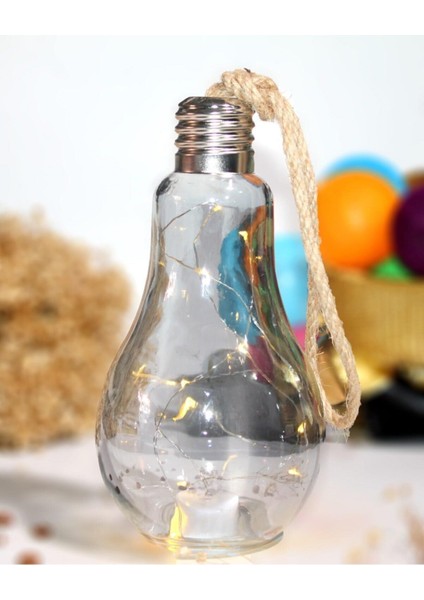 Ampül Içinde LED Lamba Pilli 22 cm Siyah Dekoratif Hediyelik fiyatları