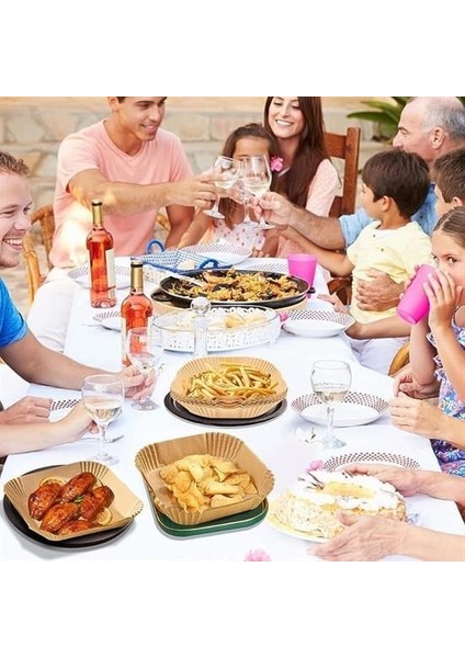 Buffer® 50 Adet Air Fryer Pişirme Kağıdı Tek Kullanımlık Yağ Geçirmez Yapışmaz Kare Tabak fırsatları