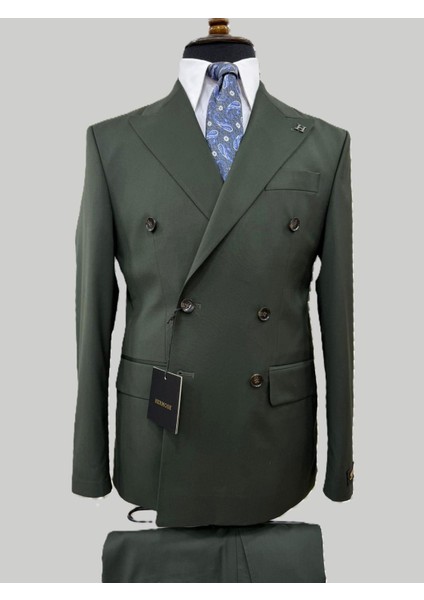 Yeşil Kruvaze Modern Fit Takım Elbise | Premium Collection modelleri