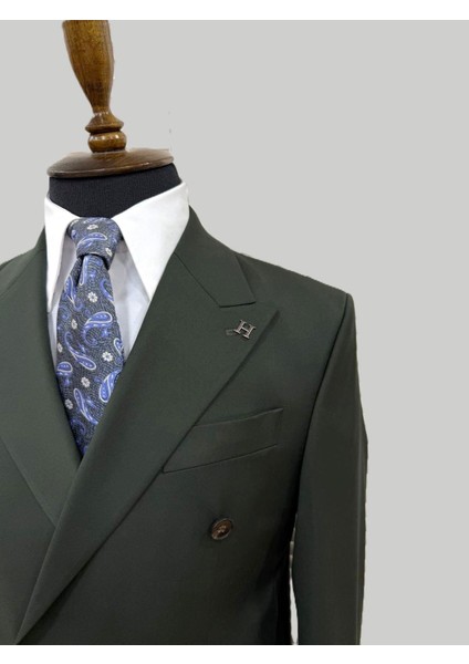 Yeşil Kruvaze Modern Fit Takım Elbise | Premium Collection fırsatları