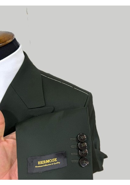 Yeşil Kruvaze Modern Fit Takım Elbise | Premium Collection indirimleri