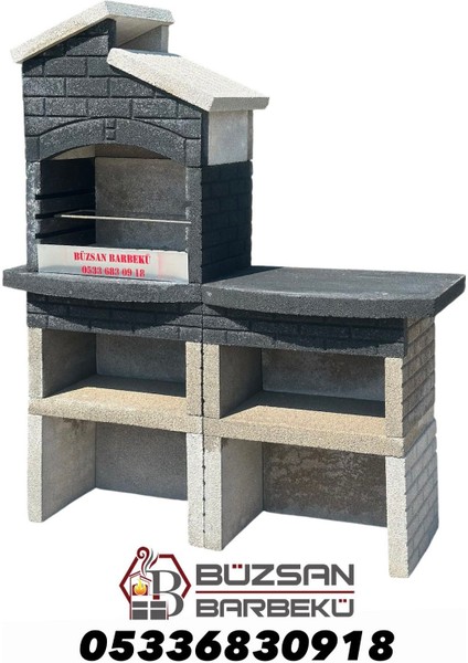 Hazır Beton Barbekü Antrasit Gri Masalı 70 Lik fiyatları
