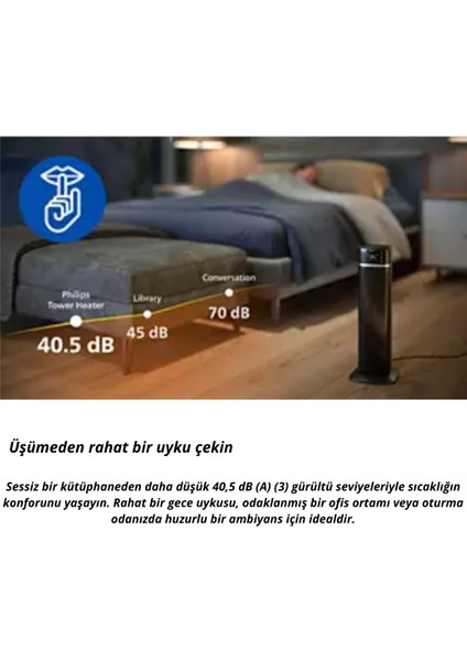 5000 Serisi 2000 Watt Akıllı Kule Tipi Seramik Isıtıcı CX5120/11 Iki Saniyede Hızlı Isıtma