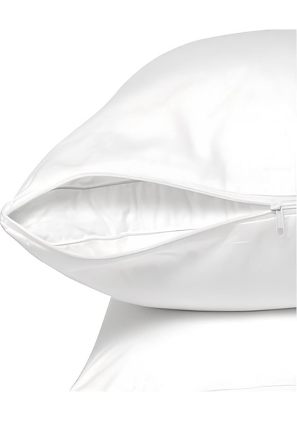 Beyaz Fermuarlı Yastık Mitili, Yastık Kılıfı