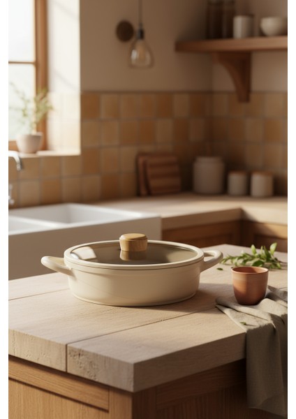 Arista 5 Parça Seramik Döküm Tencere Seti Fildişi fırsatları