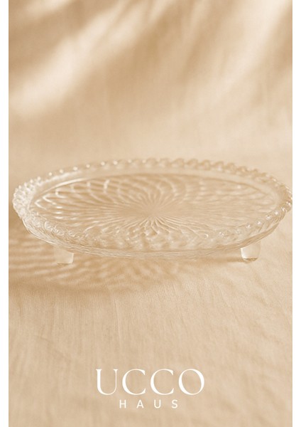 Ayaklı Cam Sunum Tabağı 23 cm – Zarif Sofralar ve Çay Saati Tatlı Sunumları Için Şık Servis Tabağı modelleri