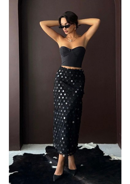 Işlemeli Payetli Etek modelleri