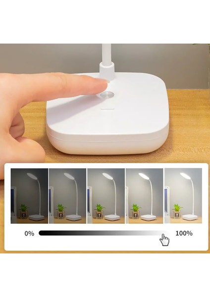 Şarjlı Masa Lambası Dokunmatik LED Kademeli Çalışma Okuma Işığı Flexible Masa Lambası fırsatları