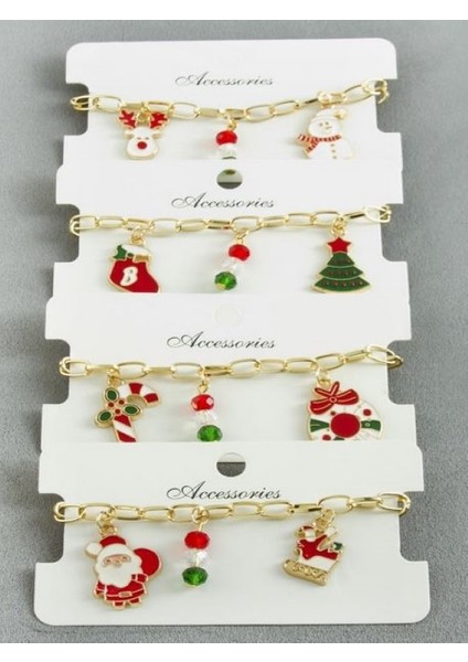 Altın Rengi Yeni Yıl Temalı Zincir Bileklik fırsatları