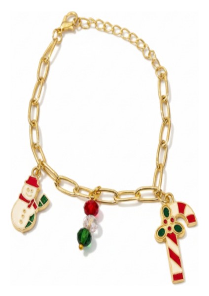Altın Rengi Yeni Yıl Temalı Zincir Bileklik fiyatları