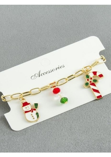 Altın Rengi Yeni Yıl Temalı Zincir Bileklik indirimleri
