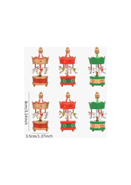 Klasik Ahşap Atlı Karınca – 6’lı Noel Ağacı Süsleri (8 Cm) fırsatları