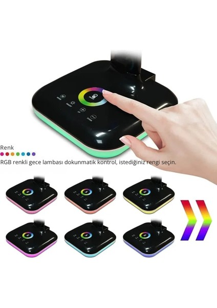 Dlc LED Masa Lambası Siyah Rgb Gece Lambası fiyatları