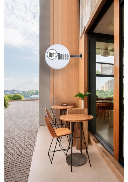 Çift Taraflı Işıklı Fener Tabela 45CM Düz Ayak fırsatları