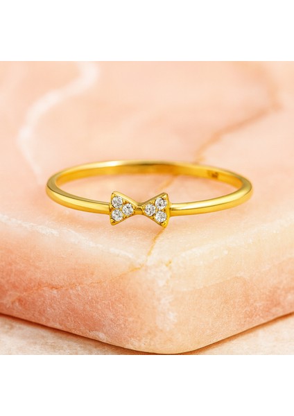 14 Ayar Altın Minimal Papyon Yüzük fiyatları