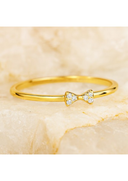 14 Ayar Altın Minimal Papyon Yüzük fırsatları