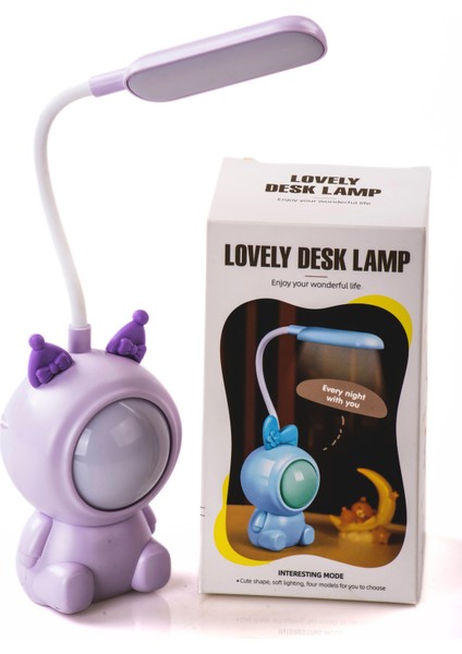 Mor Kuromi Temalı USB Şarjlı Masa Lambası ve Kalem Tıraş Seti fırsatları