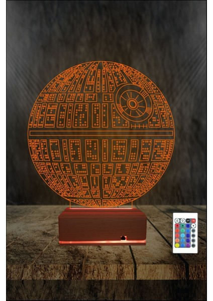 3D 3 Boyutlu LED Gece Lambası Dünya Tasarımlı 16 Renkli Masa Lambası