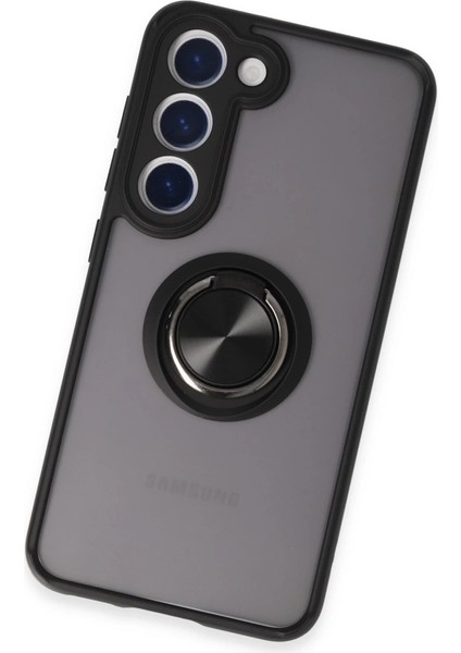 Samsung Galaxy S23 Kılıf Montreal Yüzüklü Silikon Kapak - Siyah modelleri