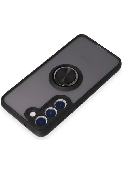 Samsung Galaxy S23 Kılıf Montreal Yüzüklü Silikon Kapak - Siyah indirimleri