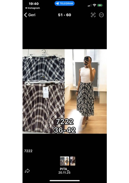 Ekoseli Kloş Uzun Etek fiyatları