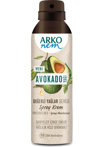 Değerli Yağlar Avokado Sprey Krem 150 ml