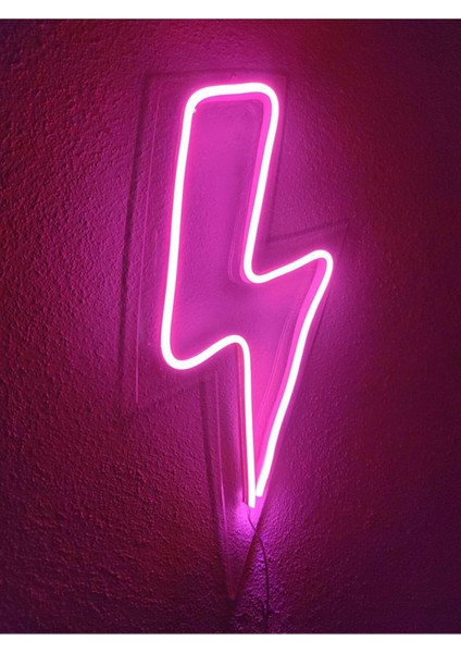 Şimşek Neon LED Dekoratif Aydınlatma Pembee fiyatları