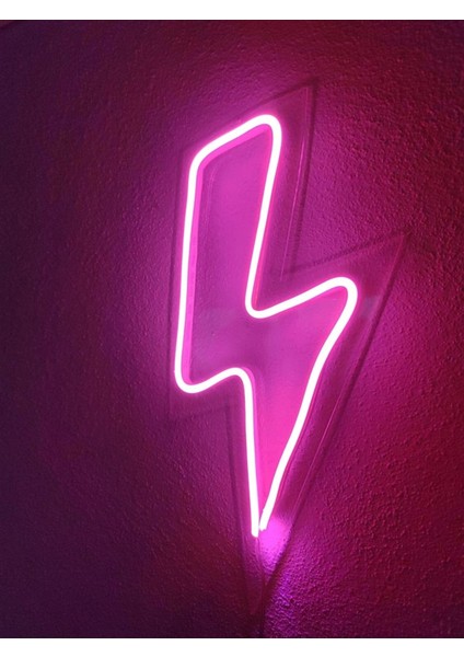 Şimşek Neon LED Dekoratif Aydınlatma Pembee modelleri