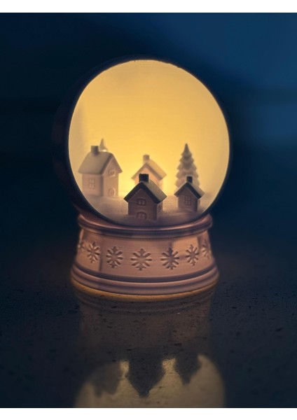 Dekoratif Yılbaşı Özel Gece Lambası-Yılbaşı Kar Küresi Şeklinde Aydınlatma-Loş Dekoratif Aydınlatma fiyatları