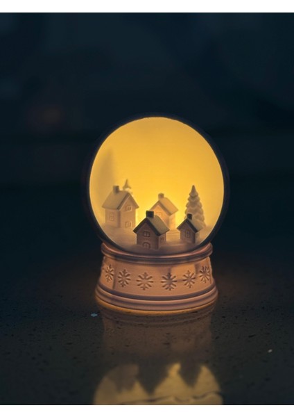 Dekoratif Yılbaşı Özel Gece Lambası-Yılbaşı Kar Küresi Şeklinde Aydınlatma-Loş Dekoratif Aydınlatma modelleri