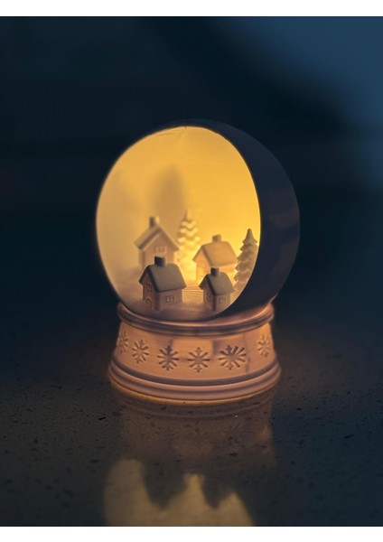 Dekoratif Yılbaşı Özel Gece Lambası-Yılbaşı Kar Küresi Şeklinde Aydınlatma-Loş Dekoratif Aydınlatma fırsatları