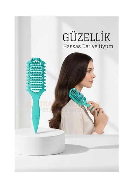 Bfs Doğal Antistatik Hava Yastıklı Saç Fırçası - Dolaşık Saç Açıcı Tarak