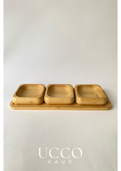 Bambu 3'lü Kahvaltılık & Sunumluk & Çerezlik | Reçellik & Çikolatalık & Bal | Kase Seti fırsatları