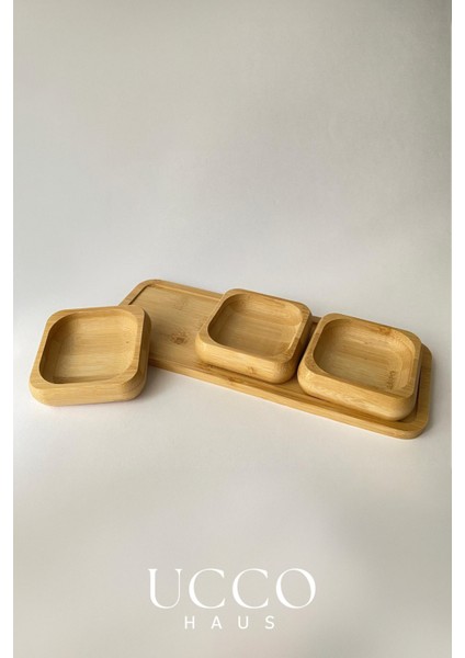 Bambu 3'lü Kahvaltılık & Sunumluk & Çerezlik | Reçellik & Çikolatalık & Bal | Kase Seti indirimleri