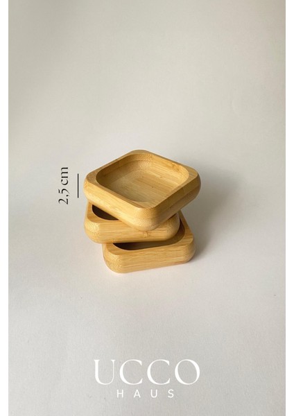 Bambu 3'lü Kahvaltılık & Sunumluk & Çerezlik | Reçellik & Çikolatalık & Bal | Kase Seti