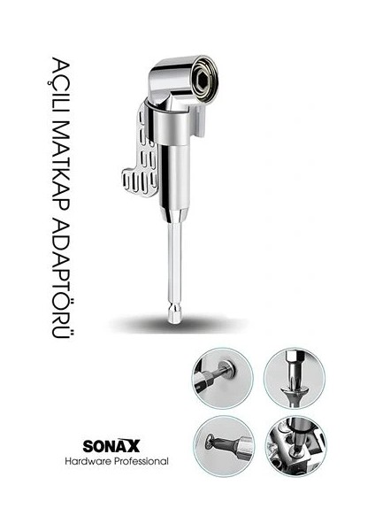 Bfs 105° Açılı Matkap Adaptörü Seti – 1/4” Hex Şaftlı