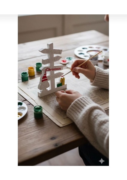 Noel Dekor Süs Boyama Taş Tozu Hediyelik Süs Eşyası